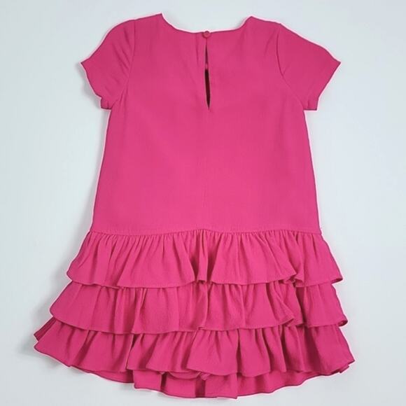 Kate Spade Tiered Rayon Dress and Bloomer in Cabaret Pink Infant Toddler 24M - Picture 2 of 12